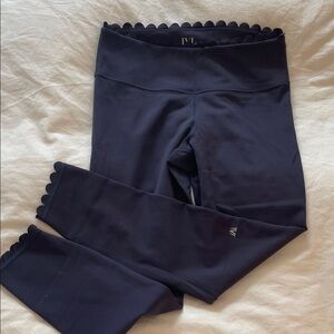 Navy Scallop full length Leggings